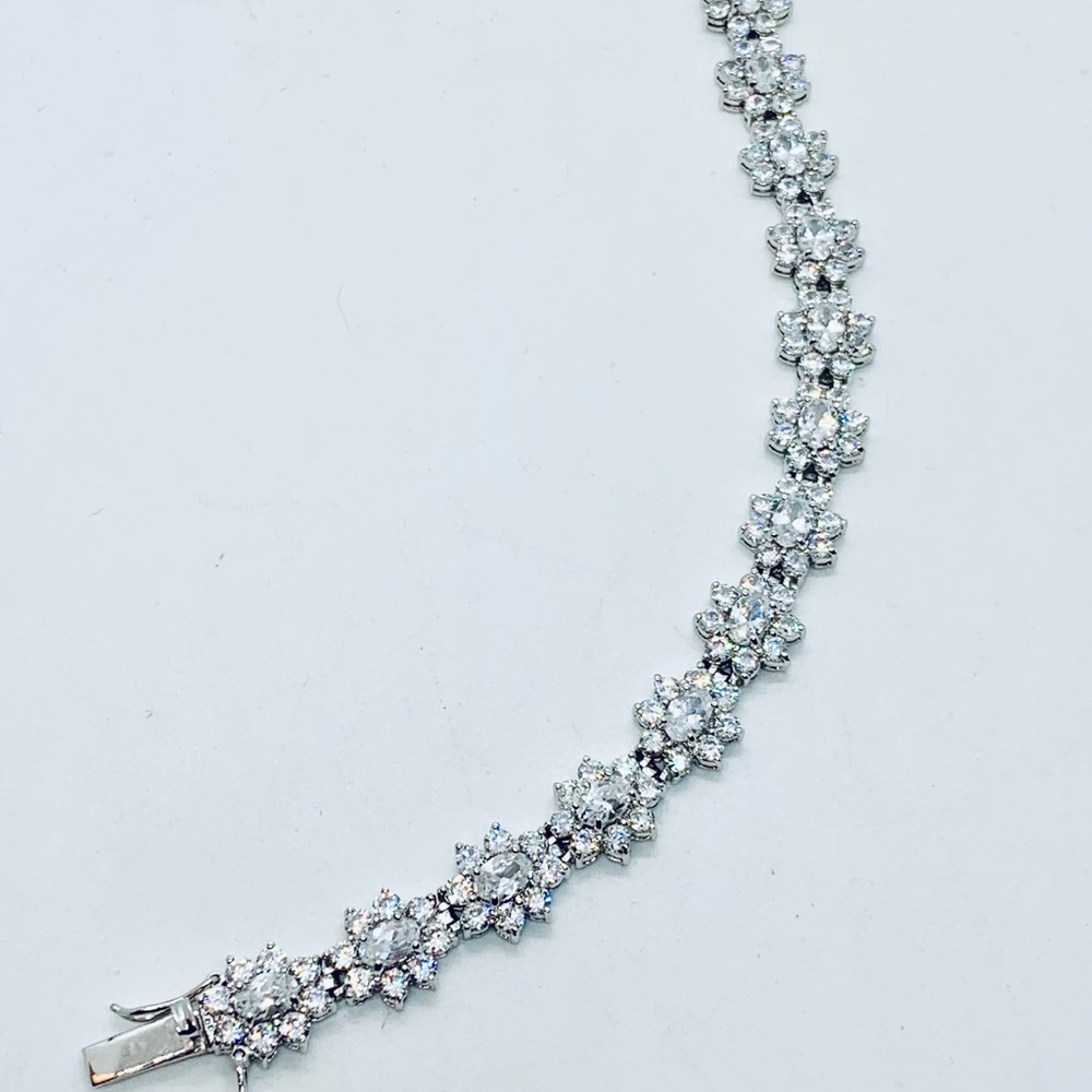 sterling silver CZ bracelet. Like new